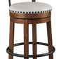 Valebeck - Tall Upholstered Swivel Barstool