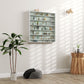7-Tier Display Cabinet, Shot Glass Display Case, Glass Curio Cabinet with 2 Glass Doors and 6 Adjustable Shelves, White