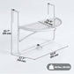 Adjustable Balcony Hanging Railing Table, Metal Mounting Mini Wall Desk Storage Rack, Outdoor Flower Stand Serving Table Half Round, White