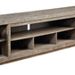 Krystanza - Weathered Gray - XL TV Stand W/Fireplace Option