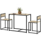 Dining Table Set, Industrial Dining Set for 2, Kitchen Table and Chairs for Small Space, Dining Room Table with Chairs