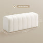 43" Upholstered Bedroom Bench Modern End of Bed Bench Load up to 485 lbs for Bedroom Hallway Living Room Cream White