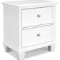 Fortman - White - Two Drawer Night Stand