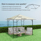 10' x 10' Gazebo Canopy Replacement Cover, Garden Gazebo Roof Replacement, UPF30+, TOP COVER ONLY, Cream White
