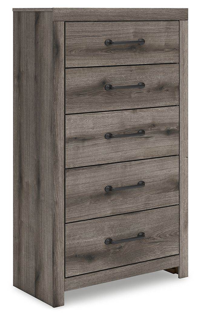Graystorm - Five Drawer Chest - Brown Gray