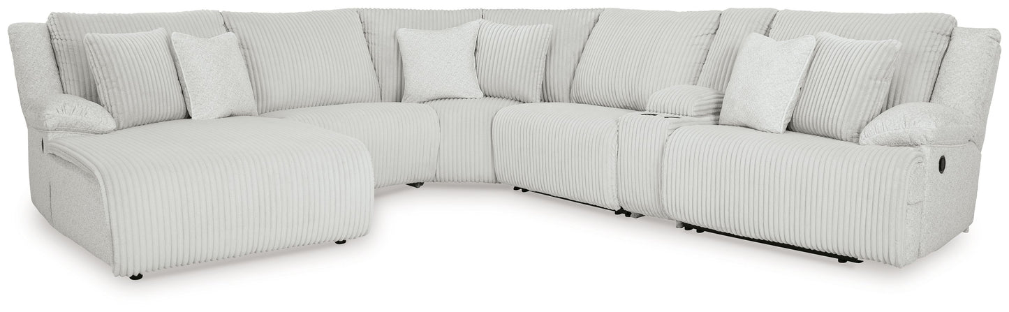 Top Tier - Alloy - 6-Piece Reclining Sectional With Laf Chaise - Fabric