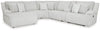Top Tier - 6-Piece Reclining Sectional With Laf Chaise - Fabric - Alloy