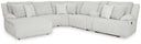 6 Pc. Left Arm Facing Chaise Reclining Sectional