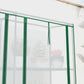 Lean-to Greenhouse with 3 Tier Shelves, Mini Greenhouse with 3 Roll-Up Doors for Indoor Outdoor, White