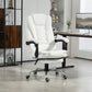 High Back Executive Office Chair with Footrest - White