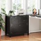 4-Drawer Lateral Filing Cabinet - Black Wood Grain