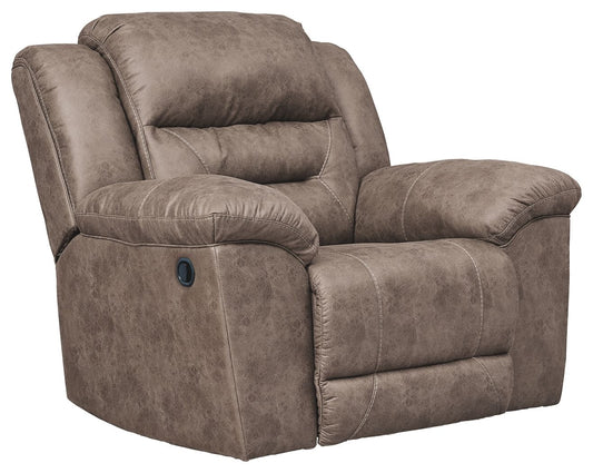 Stoneland - Fossil - Rocker Recliner - Faux Leather