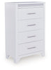 Jarlee - Four Drawer Chest - White