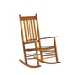 Wooden Porch Rocking Chair Outdoor Patio Rocker Garden Single Leisure Reclining Seat Armchair Natural