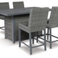 Palazzo - Gray - Outdoor Counter Height Dining Table With 4 Barstools