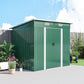 7'x 4' Metal Patio Storage Shed Garden Lockable Shed Tool Utility Storage Unit, Green