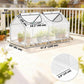 Portable Mini Tunnel Greenhouse Garden Warm House with 2 Windows Steel Frame PE Cover, 47" x 24" x 24", White