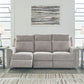 Barnsana - Ash - Power Reclining Sofa - Fabric