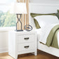 Binterglen - White - Two Drawer Night Stand