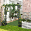 Metal Garden Arch Outdoor Walkway Arbor, 74.75