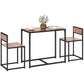 Industrial 3-Piece Dining Set for 2