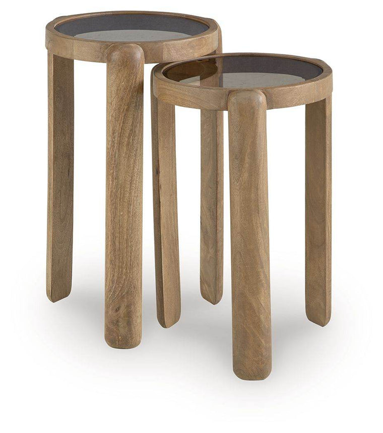 Jossor - Light Brown - Accent Table Set (Set of 2) - Forward Furniture