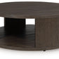 Neo - Round Cocktail Table - Rich Brown