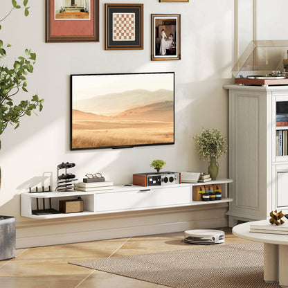 71" Floating TV Stand with Flip Drawer