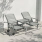 Outdoor Bench with Wheels and 3-Position Adjustable High Back, 2 Seater Outdoor Loveseat with Umbrella Hole, Grey