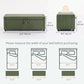 Storage Ottoman, Upholstered Corduroy End of Bed Bench with Thick Padding, Storage Bench for Bedroom, Dark Green
