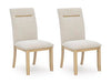 Lasinger - Dining Upholstered Side Chair (Set of 2) - Light Brown