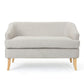 Mid-Century Modern Loveseat with Flared Legs and High-Density Foam, 2-Seater Sofa for Living Room, 49" L x 29.5" W x 31" H, Beige