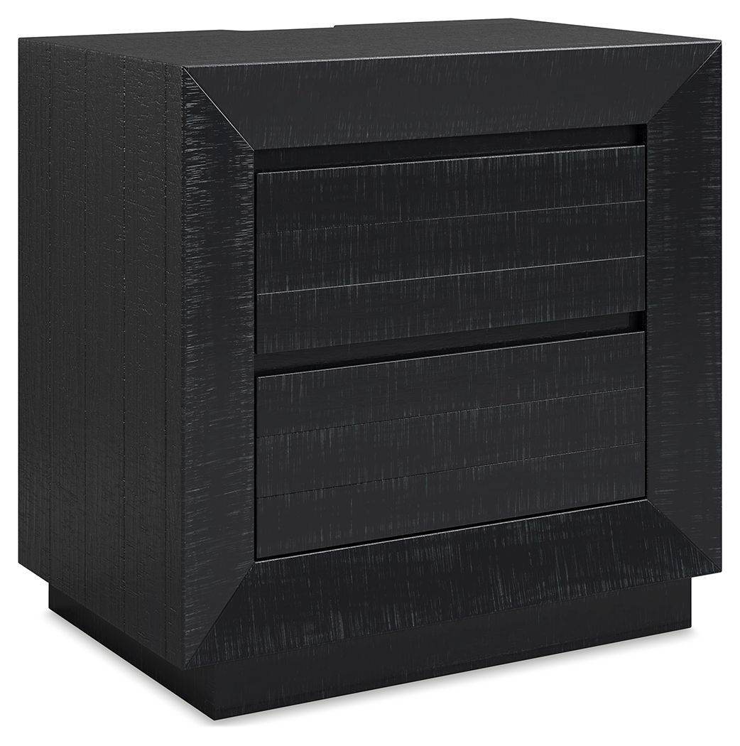 Londer - Two Drawer Night Stand - Black