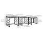 Nest of Tables Set of 3, Square Coffee Table Set with Metal Frame for Living Room, Bedroom, Grey