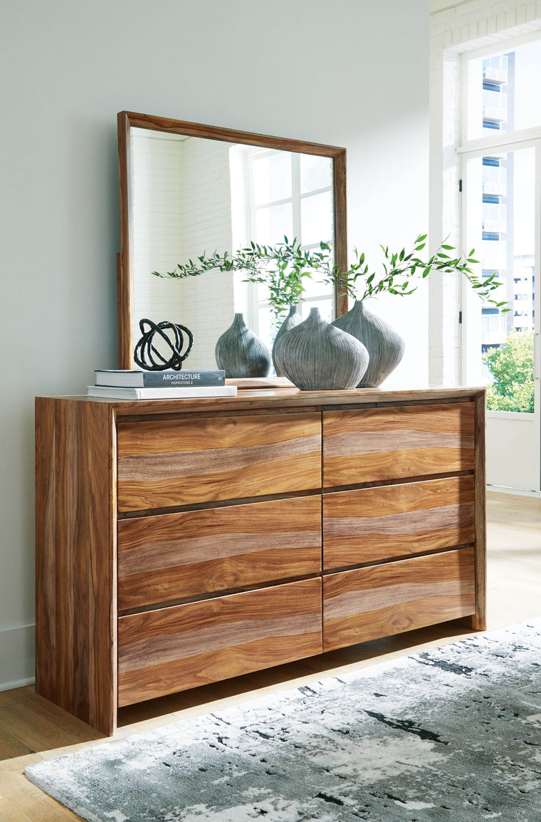 Dressonni - Brown - Dresser And Mirror - Forward Furniture