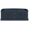 Storage Bench with 4 Doors and Comfortable Seating, Adjustable Shelves and Removable Cushion for Entryway, 43