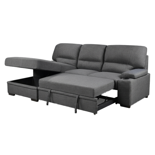 Porter Sleeper Sectional — grey