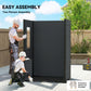 4' x 3' Plastic Garden Shed with Floor, Outdoor Small Shed with Lockable Door, Window and Vent, Dark Grey