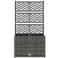 22L Raised Garden Box with Trellis, PE Rattan Free Standing Flower Raised Garden Bed with Two Plant Boxes, Garden Planter Box for Climbing Plants, Mixed Grey