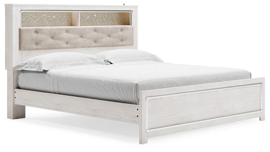 Altyra - White - King Bookcase Panel Bed - Forward Furniture