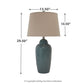 Saher - Green - Ceramic Table Lamp  - Earthy Ceramic