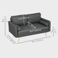 56" 2-Seater Loveseat Sofa with Pillows - Dark Grey