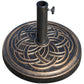 25 lb Heavy Duty Patio Umbrella Base, Round Market Umbrella Stand for Outdoor, Deck, Backyard, Garden, Bronze