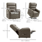 Power Lift Recliner with Footrest and Remote - Brown