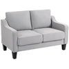 Linen Loveseat Sofa with Pocket Spring - Light Grey