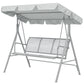 3-Seater Outdoor Swing Chair, Patio Swing, A Frame Porch Swing with Canopy, Garden Hammock Glider Bed, Light Grey