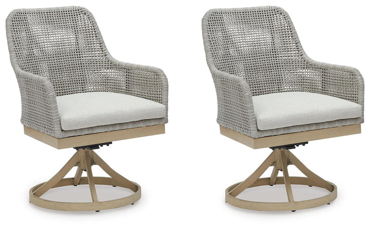 Seton Creek - Swivel Chair With Cushion (Set of 2) - Gray