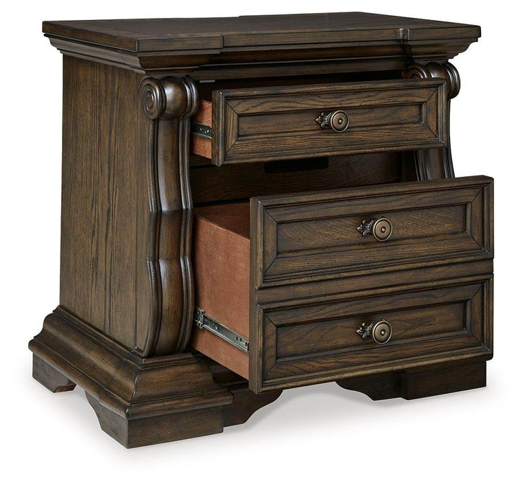 Maylee - Dark Brown - Three Drawer Night Stand - Forward Furniture