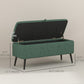 40" Linen Storage Ottoman Bench - Dark Green