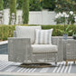 Seton Creek - Gray - Swivel Lounge With Cushion